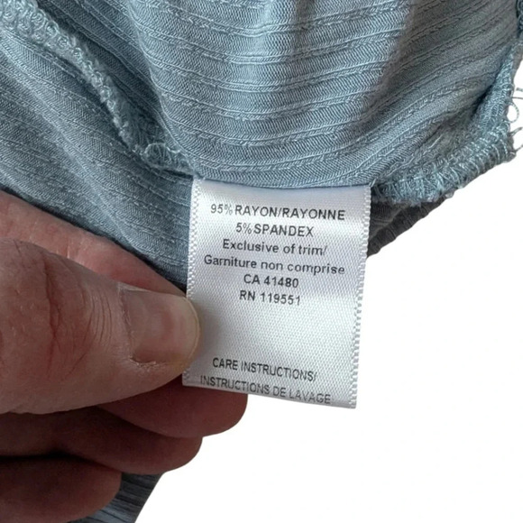 Gentle Fawn Tank Top Double V Neck Light Blue Spaghetti Strap Fairy Y2K Women M - Picture 7 of 10